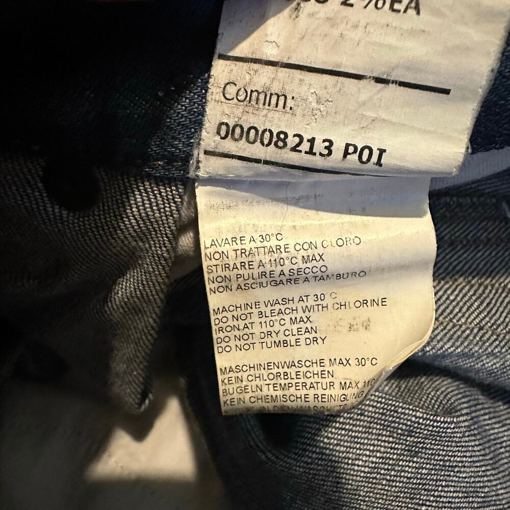R13 blue harem denim jeans cropped pleated pants sz 24 unique rare made in Italy - Picture 5 of 14